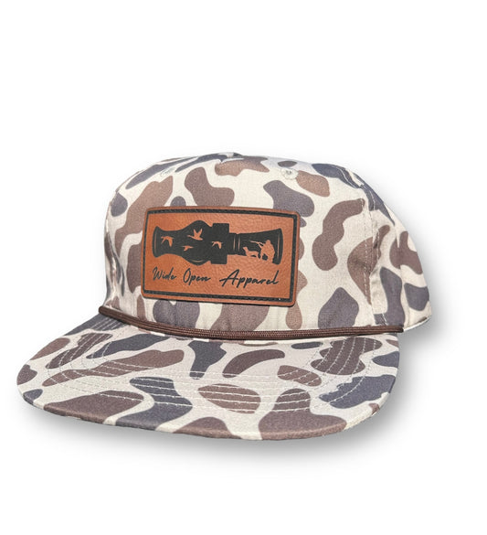 Duck Call Patch Old School Slough Rope Hat