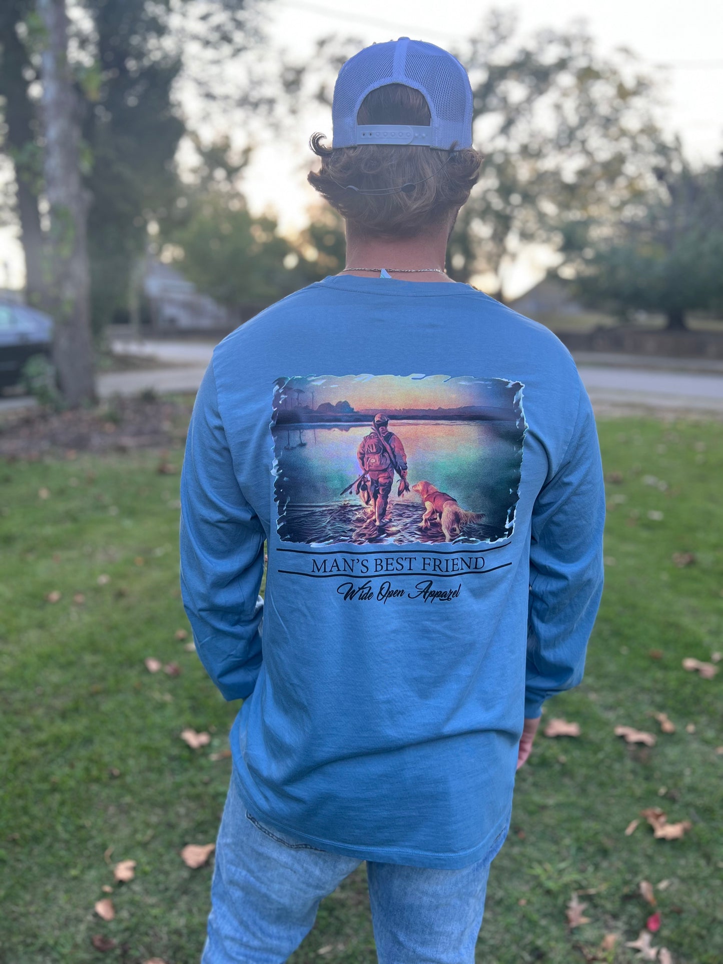 Man’s Best Friend Long Sleeve Slate Blue