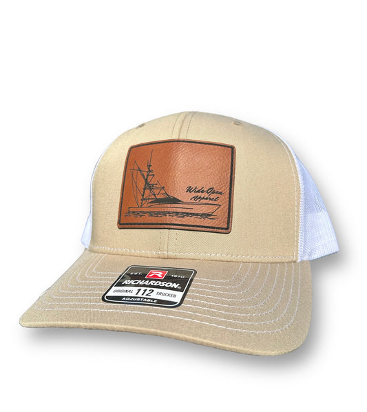 Boat Patch Khaki/White Trucker Hat