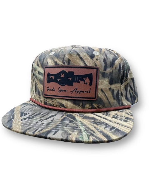 Duck Call Patch Shadow Grass Rope Hat