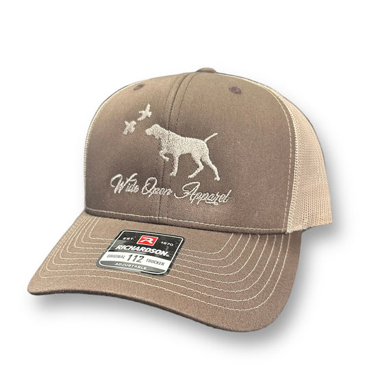 Pointer Embroidered Brown/Khaki Trucker Hat
